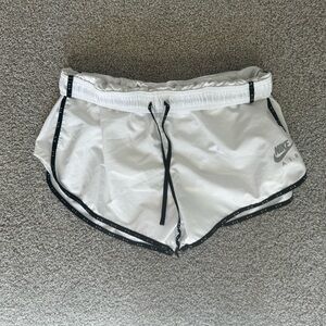 Nike Women's White and Black Athletic Shorts